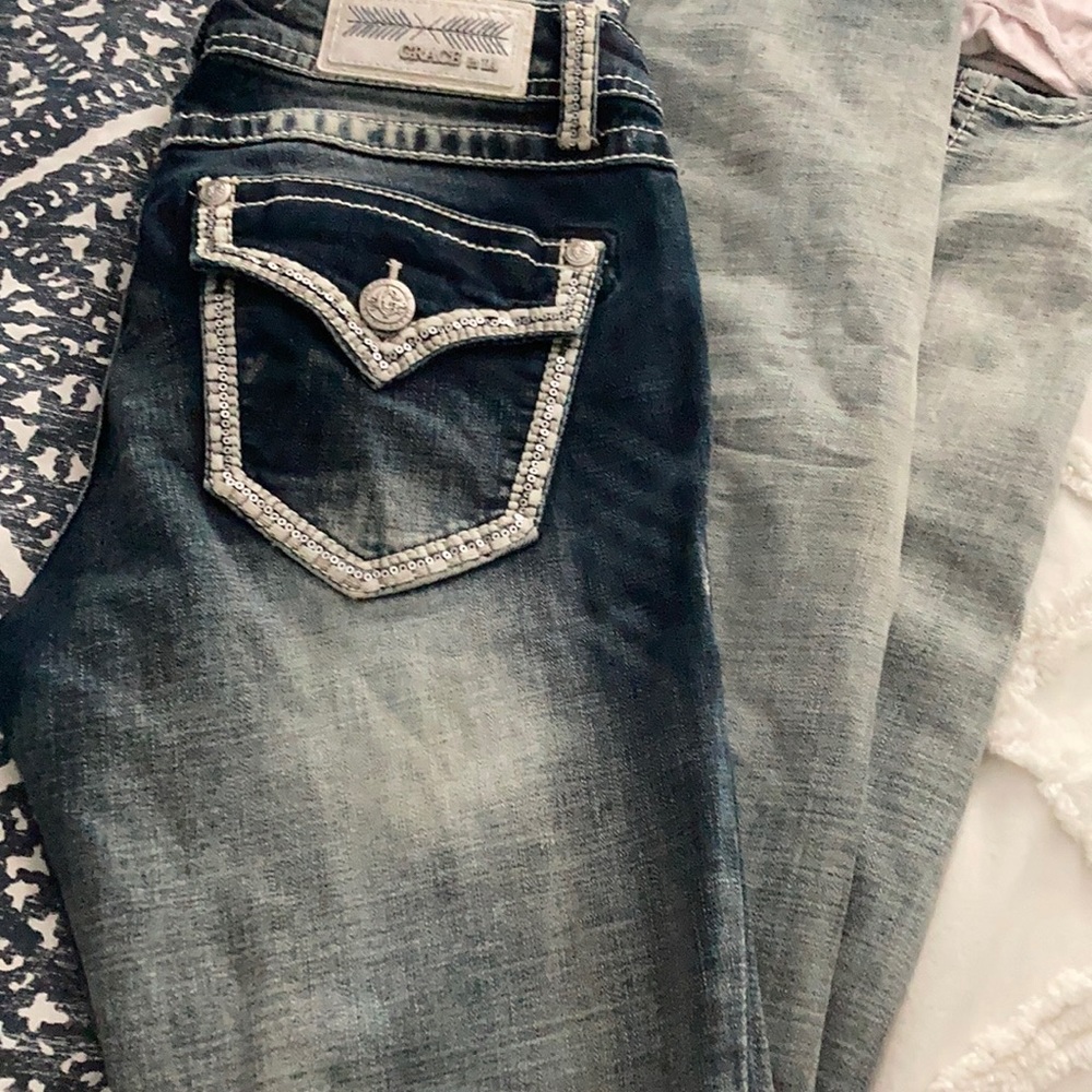 Sequined Grace in LA jeans